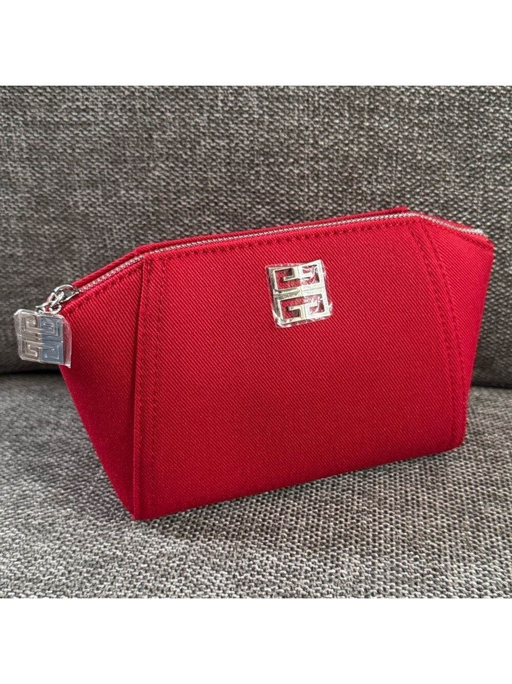 Givenchy Parfums Red Small Pouch Makeup Bag Gift Set Miniatures New Authentic